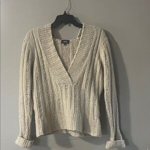 Jacob Cream V-Neck hooded Sweater